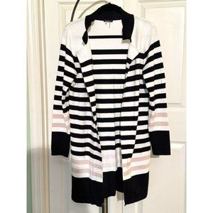 Vila Milano Cardigan, Size M, White Brown and Black